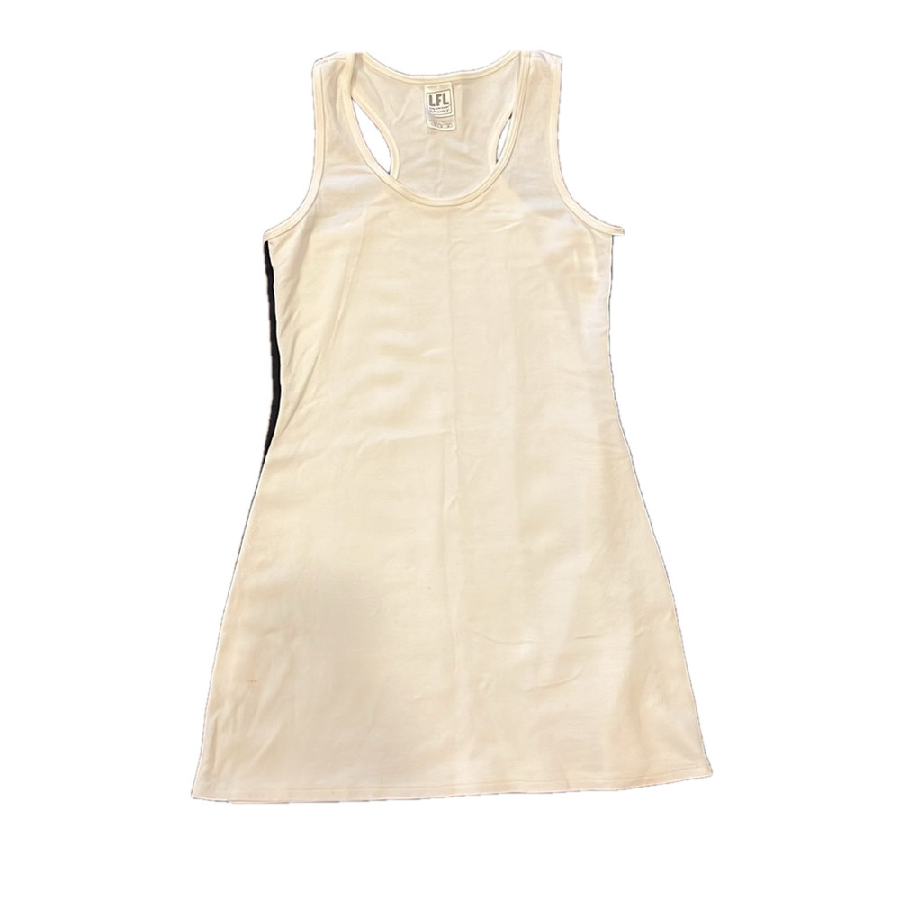 Lady Foot Locker white/navy racer back dress, medium 🔵